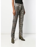 leopard slim-fit jeans