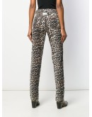 leopard slim-fit jeans