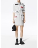 Horseferry Print Cotton Tie-waist Shirt Dress