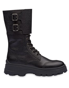 side buckle chunky boots