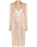 sequinned shirt dress