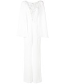 lace-panelled cape jumpsuit