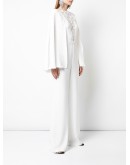 lace-panelled cape jumpsuit