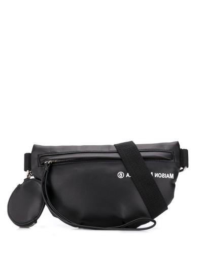 logo zipped belt bag