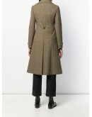 checked flared coat