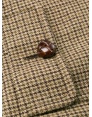 checked flared coat