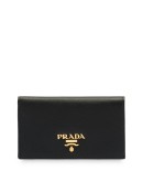 Saffiano leather logo wallet