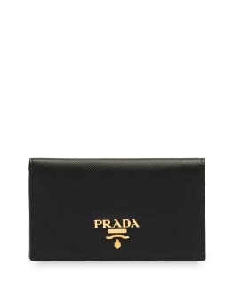 Saffiano leather logo wallet