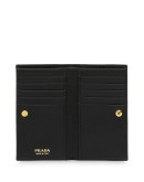 Saffiano leather logo wallet