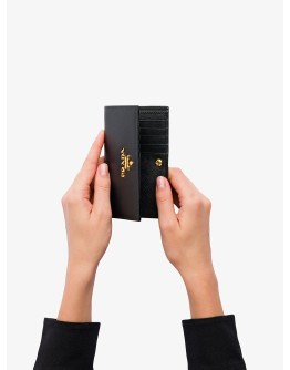 Saffiano leather logo wallet