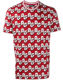 all-over logo print T-shirt