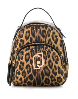 mini leopard print backpack