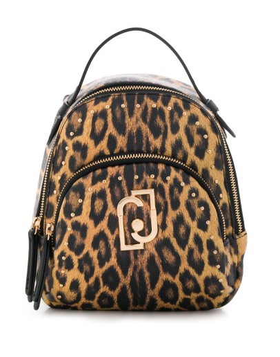 mini leopard print backpack