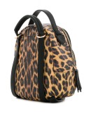 mini leopard print backpack