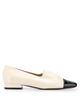 ruched flat loafers