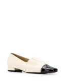 ruched flat loafers