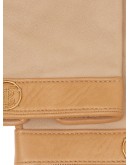 silk-lined two-tone lambskin gloves