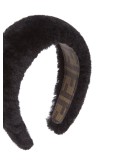 black shearling hair band