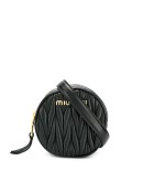 round matelassé belt bag