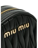 round matelassé belt bag