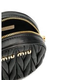 round matelassé belt bag