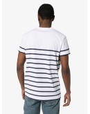 striped logo print T-shirt
