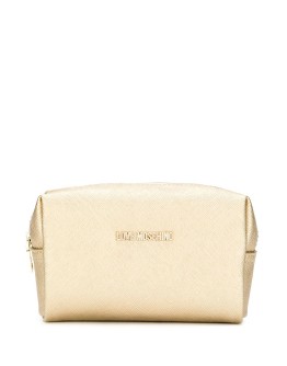 logo zipped cosmetic bag