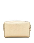 logo zipped cosmetic bag