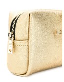 logo zipped cosmetic bag