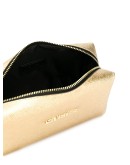 logo zipped cosmetic bag