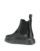 chunky sole leather boots