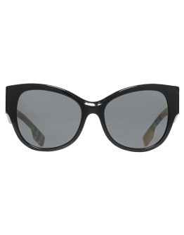 Vintage Check Detail Butterfly Frame Sunglasses