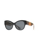 Vintage Check Detail Butterfly Frame Sunglasses