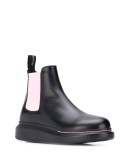 contrast panels chelsea boots