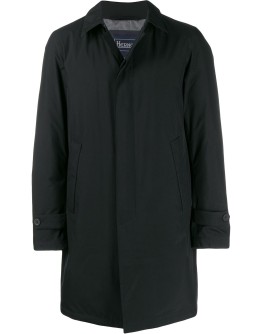 single-breasted parka coat