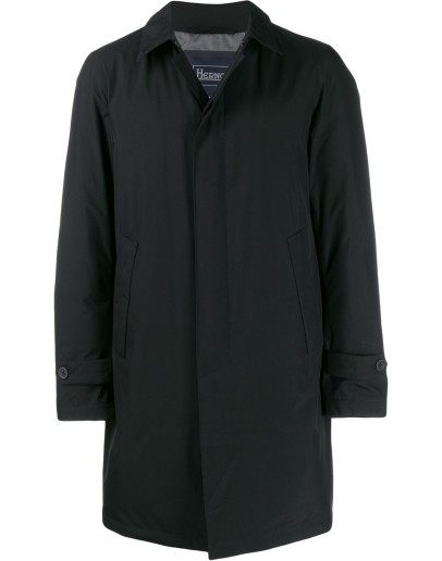 single-breasted parka coat