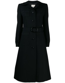 Belted wool coat