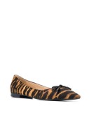 tiger print pointed ballerinas