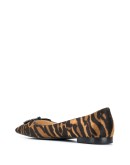 tiger print pointed ballerinas