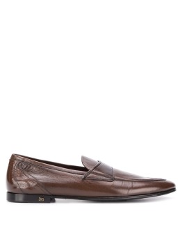 leather slip-on loafers