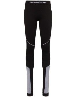 panelled logo-detailed leggings