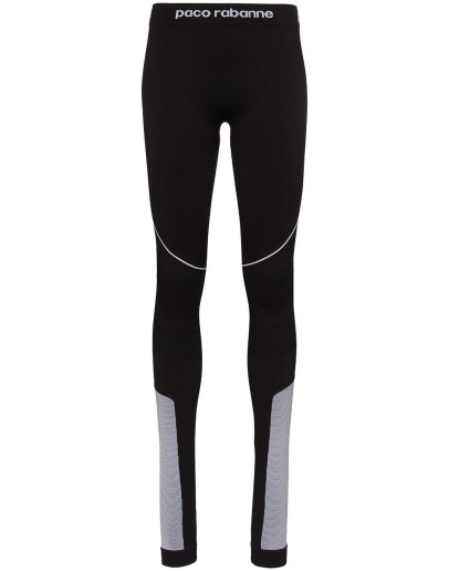 panelled logo-detailed leggings
