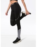 panelled logo-detailed leggings