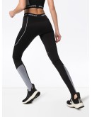 panelled logo-detailed leggings