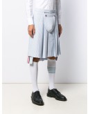 Seersucker Stripe Classic Pleated Skirt