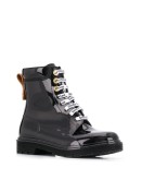 logo laced boots