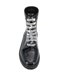 logo laced boots