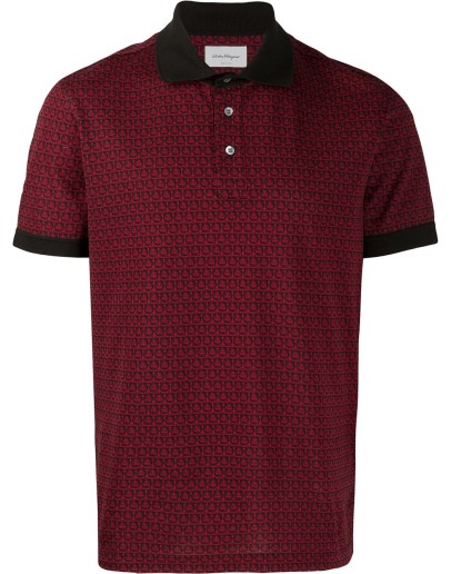 Gancini piqué polo shirt