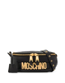 logo leather belt bag