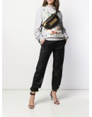 logo leather belt bag